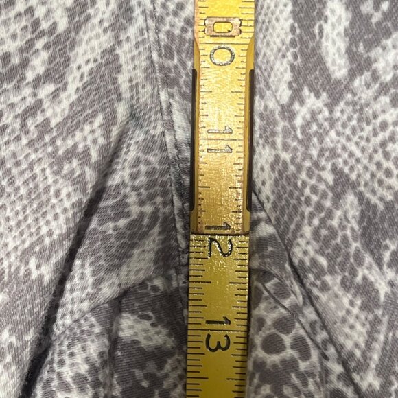 Gray & White Snake Print Women Leggings Pull-on 3X Cotton Blend Stretch - Picture 10 of 12